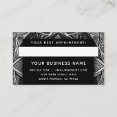 Zwart Wit Mandala Modern Elegant Professional Afsprakenkaartje (Achterkant)