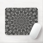 Zwart-wit Mandala Muismat (Met muis)