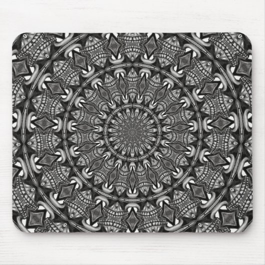 Zwart-wit Mandala Muismat (Voorkant)