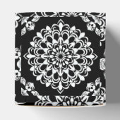 Zwart-wit Mandala-ontwerp Bedankdoosjes (Bovenkant)