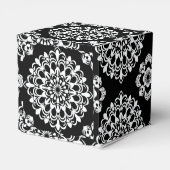 Zwart-wit Mandala-ontwerp Bedankdoosjes (Achterkant)