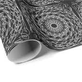 Zwart-wit mandala-ontwerp cadeaupapier (Rol Hoek)