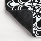 Zwart-wit Mandala-ontwerp Muismat (Hoek)