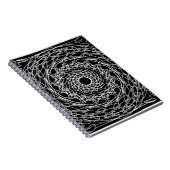 Zwart-wit mandala-ontwerp notitieboek (Rechterzijde)