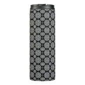 Zwart-wit Mandala-ontwerp Thermosbeker (Achterkant)