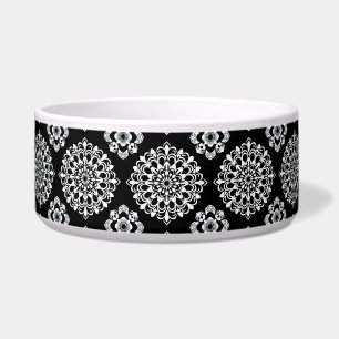 Zwart-wit Mandala-ontwerp Voerbakje