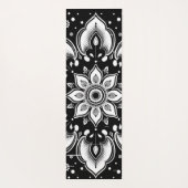 Zwart-wit mandala patroon yogamat (Achterkant)