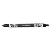 Zwart-wit Mandala Persoonlijke naam Modern Zwarte Inkt Pen (Voorkant)