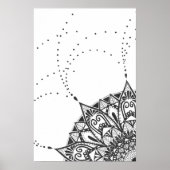Zwart-wit mandala poster (Voorkant)