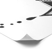 Zwart-wit mandala poster (Hoek)