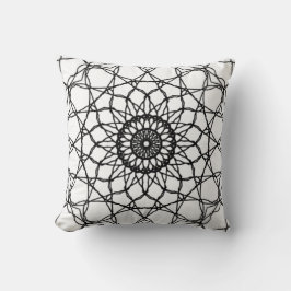 Zwart-wit Mandala Sierkussen