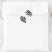 Zwart-wit Mandala Sticker (Tas)