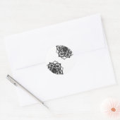 Zwart-wit Mandala Sticker (Envelop)