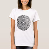 Zwart-wit Mandala T-shirt (Voorkant)