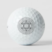 Zwart-wit Mandala Titleist 2023 Pro V1 12 Pack Golfballen (Voorkant)