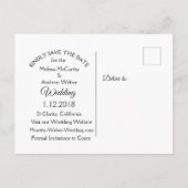 Zwart-wit Mandala Weddenschap Opslaan Datum Aankondigingskaart (Achterkant)