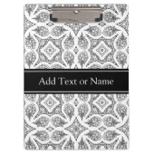 Zwart-wit Mandala Zen Gepersonaliseerd Klembord (Voorkant)