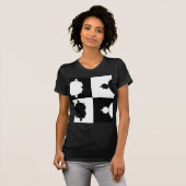 Zwart-wit Mandelbrot T-shirt (Voorkant volledig)
