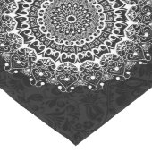 Zwart-wit  mandenpatroon lange tafelloper (Hoek)