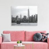Zwart-wit Manhattan Canvas Afdruk (Insitu (Woonkamer))