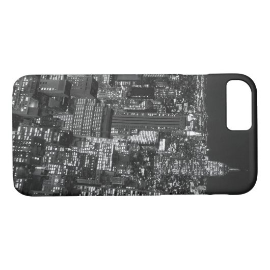 Zwart & Wit Manhattan iPhone 7 Hoesje (Achterkant (Horizontaal))