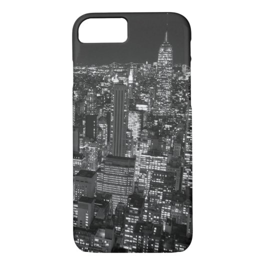 Zwart & Wit Manhattan iPhone 7 Hoesje (Achterkant)