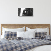 Zwart wit Manhattan New York Walk teken Canvas Afdruk (Insitu (Slaapkamer))