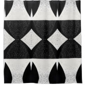 Zwart-wit Manly Douchegordijn Stijl 1 (Voorkant)