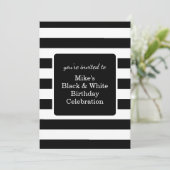 Zwart-wit Mannen verjaardagsfeestje Kaart (Staand voorkant)