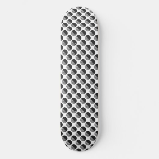 Zwart-wit Many Moons-patroon Persoonlijk Skateboard (Voorkant)