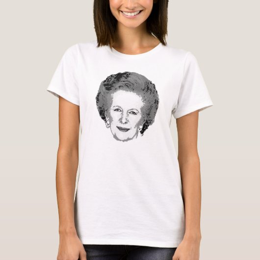  zwart-wit Margaret Thatcher Shirt (Voorkant)