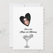 Zwart-wit Margs & Huwelijksbruidsfoto Kaart (Achterkant)