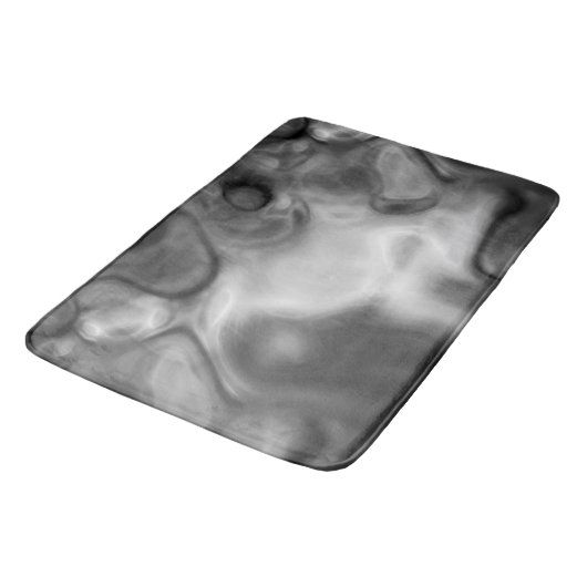 Zwart-wit marmer abstract badmat (Gekanteld)