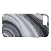 Zwart-wit marmer abstract Case-Mate iPhone case (Achterkant (Horizontaal))