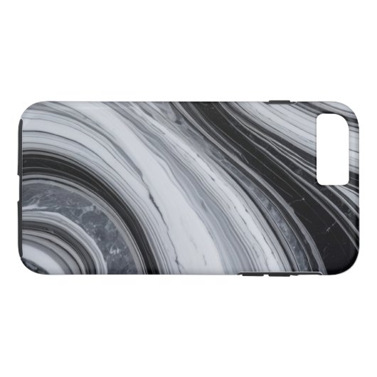 Zwart-wit marmer abstract Case-Mate iPhone case (Achterkant (Horizontaal))