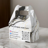 Zwart-wit marmer bedankdoosjes