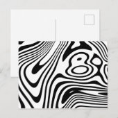 Zwart-wit marmer briefkaart (Voorkant / Achterkant)