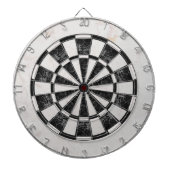 Zwart-wit Marmer Classic Elegant Dartbord (Voorkant)