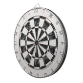 Zwart-wit Marmer Classic Elegant Dartbord (Voorkant Rechts)