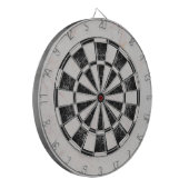 Zwart-wit Marmer Classic Elegant Dartbord (Voorkant Links)