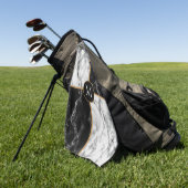 Zwart Wit Marmer Custom Letter Golf Handdoek (Groen)