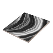 Zwart-wit marmer-effect-tegel tegeltje (Zijkant)