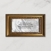 Zwart wit marmer | Goud Decoratief Lijst Visitekaartje (Achterkant)
