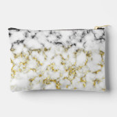 Zwart wit marmer goud faux sparkle bling etui (Achterkant)