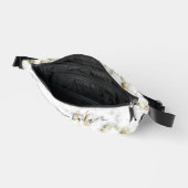 Zwart wit marmer goud glinster bling Monogram Heuptasje (Open)