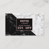 Zwart Wit Marmer Goud Make-up Artiest Referral (Voorkant)