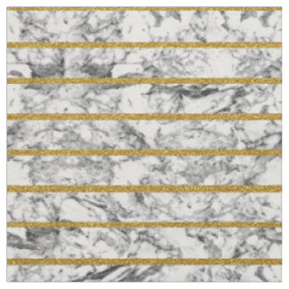Zwart wit marmer goudglittereffect strepen stof