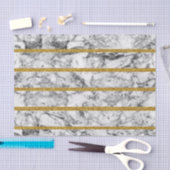 Zwart wit marmer goudglittereffect strepen tissuepapier (Craft)