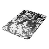 Zwart wit marmer, groot geheugenschuimballet badmat (Gekanteld)