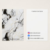 Zwart & wit marmer ketting oorbel Display Kaart (Voorkant /achterkant)